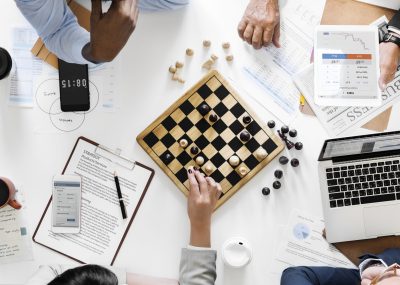 Chess game business strategy concept